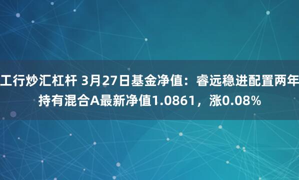 工行炒汇杠杆 3月27日基金净值：睿远稳进配置两年持有混合A最新净值1.0861，涨0.08%