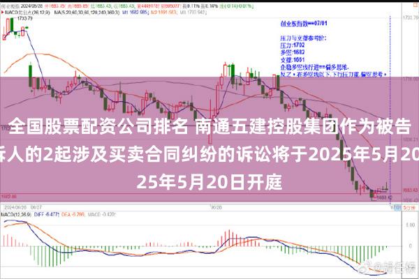 全国股票配资公司排名 南通五建控股集团作为被告/被上诉人的2起涉及买卖合同纠纷的诉讼将于2025年5月20日开庭